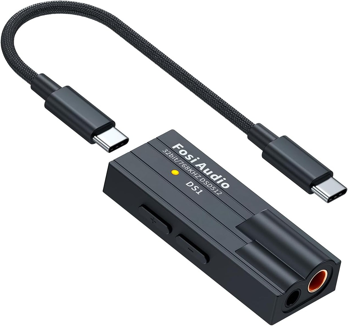 Fosi Audio DS1 Headphone Amps Tiny Amplifier USB DAC High Resolution Supports 32bit/768kHz and DSD512 Headphone Outputs 3.5mm/4.4mm for Smartphones/Laptop/PC/Players