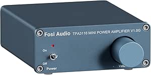 Fosi Audio V1.0G 2 Channel Stereo Audio Class D Amplifier Mini Hi-Fi Professional Digital Amp for Home Speakers 50W x 2