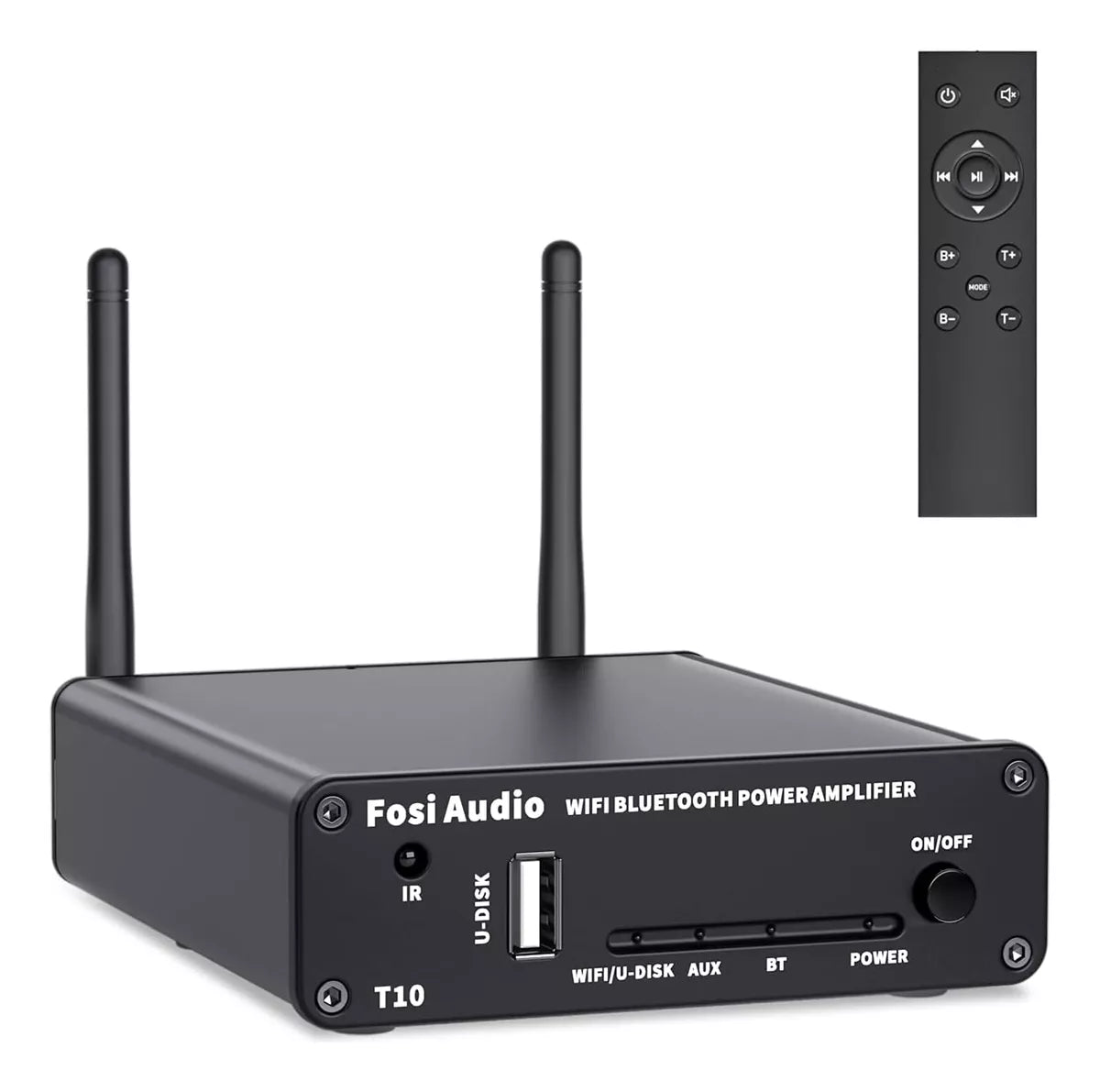 Fosi Audio T10 WiFi & Bluetooth 5.0 Amplifier 2 CH Home Amplifier for Speakers with airplay, Multiroom/multizone Digital Audio Speaker Amp